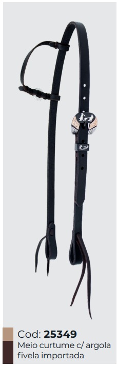 Meio curtume c/ argola fivela importada
