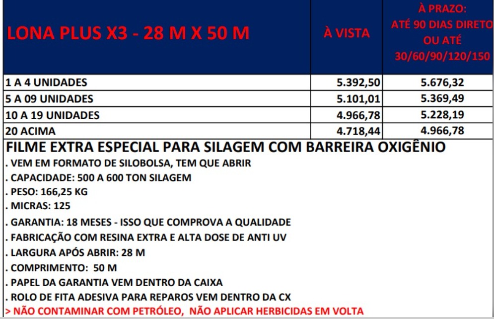 LONA PLUS X3 - 28 M X 50 M