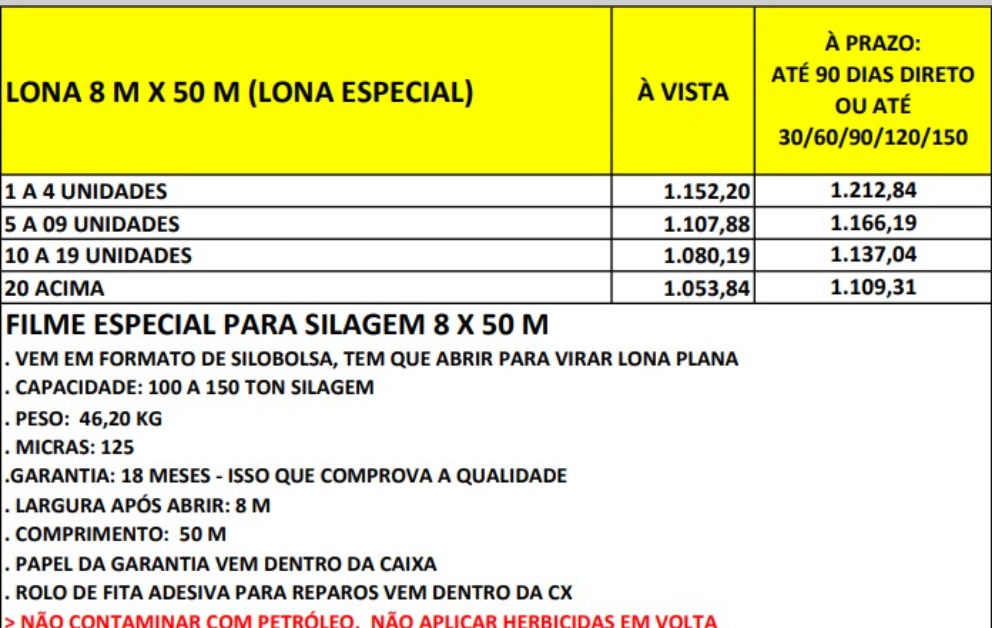 LONA 8 M X 50 M (LONA ESPECIAL)