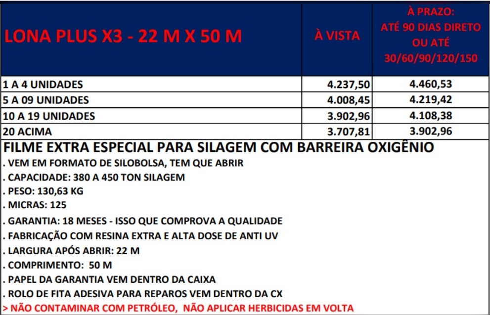 LONA PLUS X3 - 22 M X 50 M