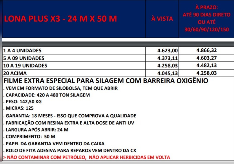LONA PLUS X3 - 24 M X 50 M