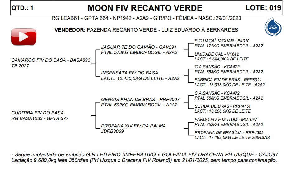 LOTE 19 MOON FIV RECANTO VERDE EAB61