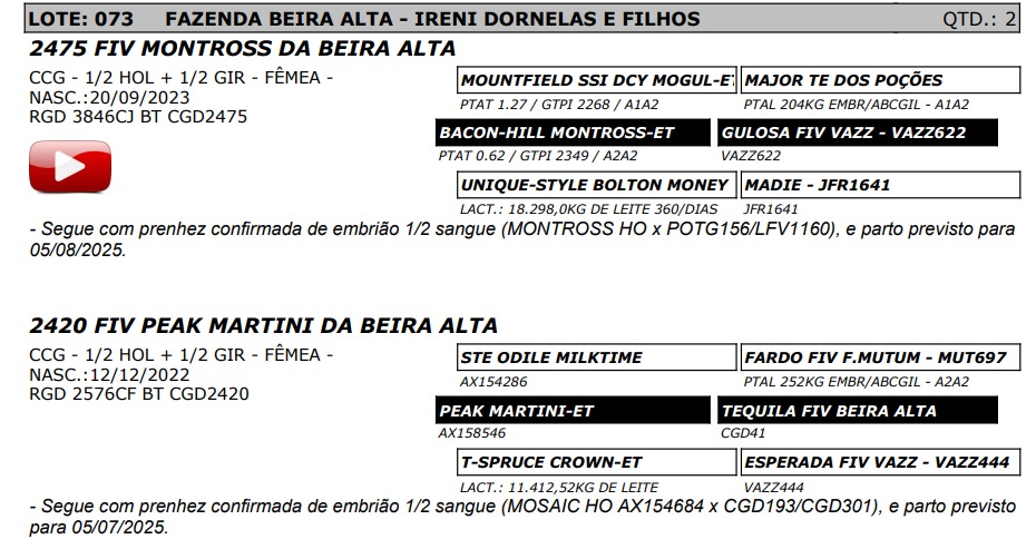 LOTE 73 2576-CF 3846-CJ