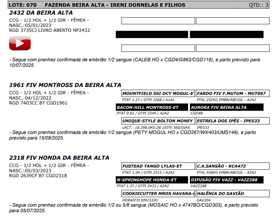 LOTE 70 2639-CF 3735-CJ 7403-CC