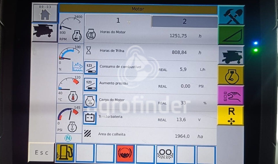 Colheitadeira Massey Ferguson 9695 ano 2018