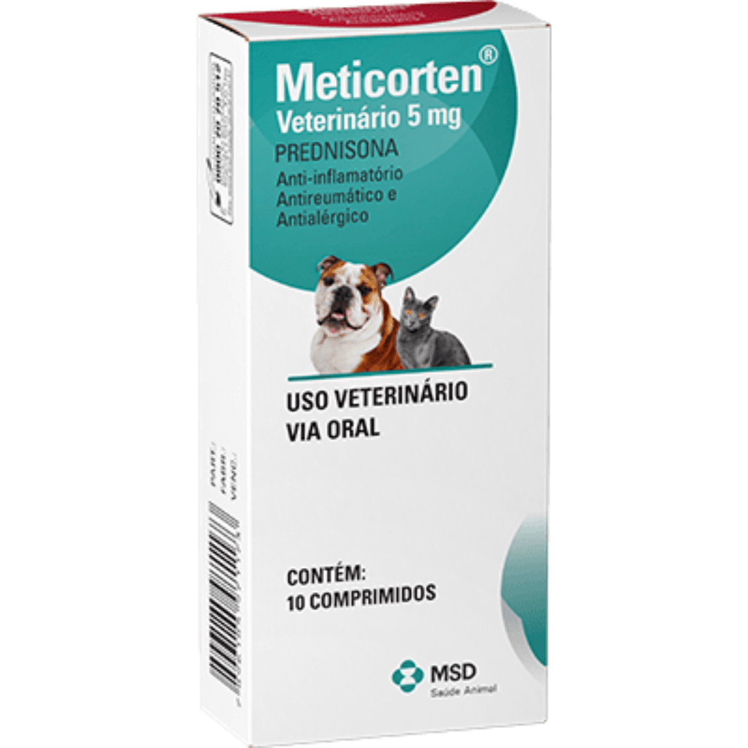 Meticorten Veterinário 5mg (10 Comprimidos) - Msd