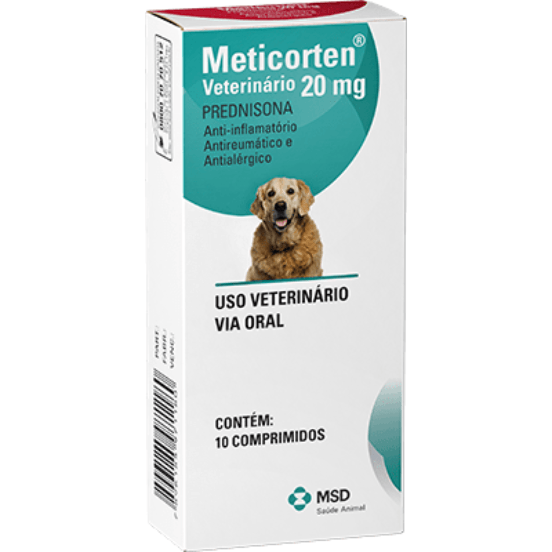 Meticorten Veterinário 20mg (10 Comprimidos) - Msd