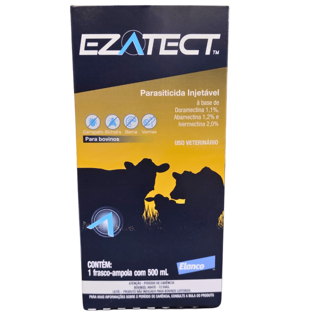 Ezatect Parasiticida Inj 500ml Doramectina 1,1%/abamectina 1,2%/ivermectina 2,0% - Elanco