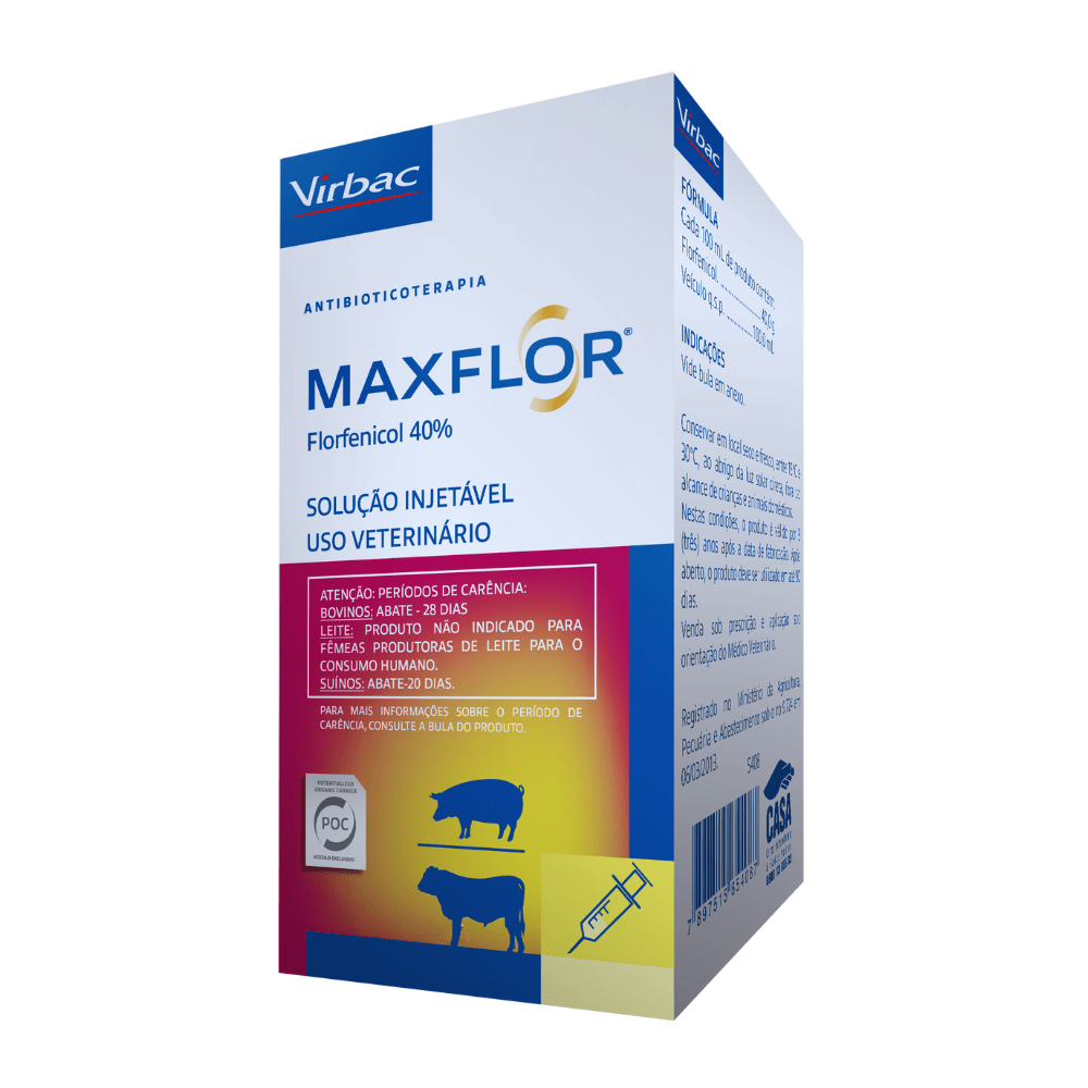 Maxflor Florfenicol 40% Injetável - Virbac