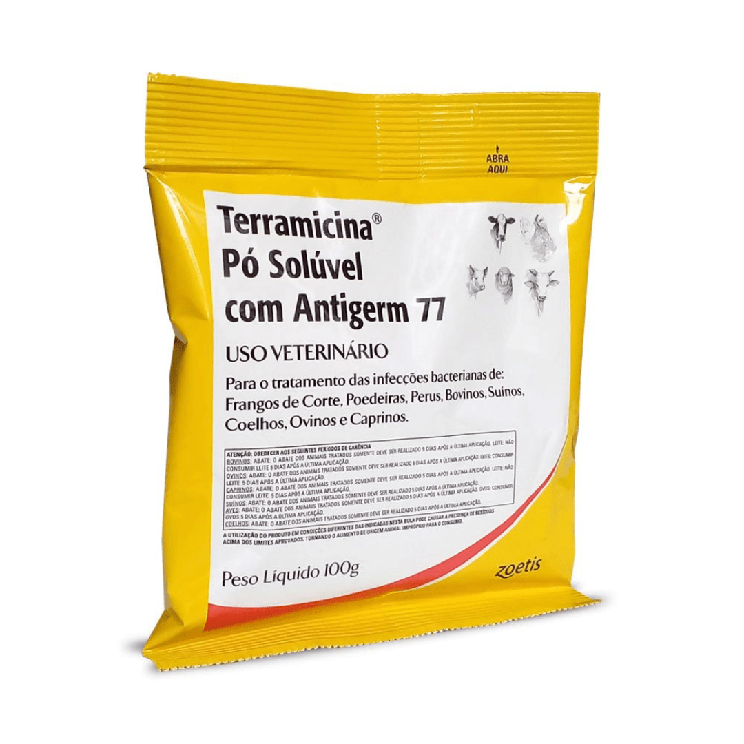 Terramicina Pó Solúvel 100g Tps - Phibro