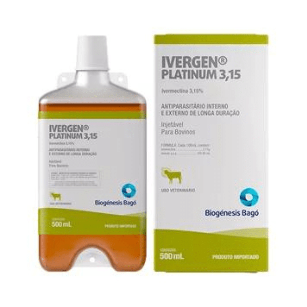 Ivergen Platinum 500ml Ivermectina 3,15% - Biogénesis Bagó