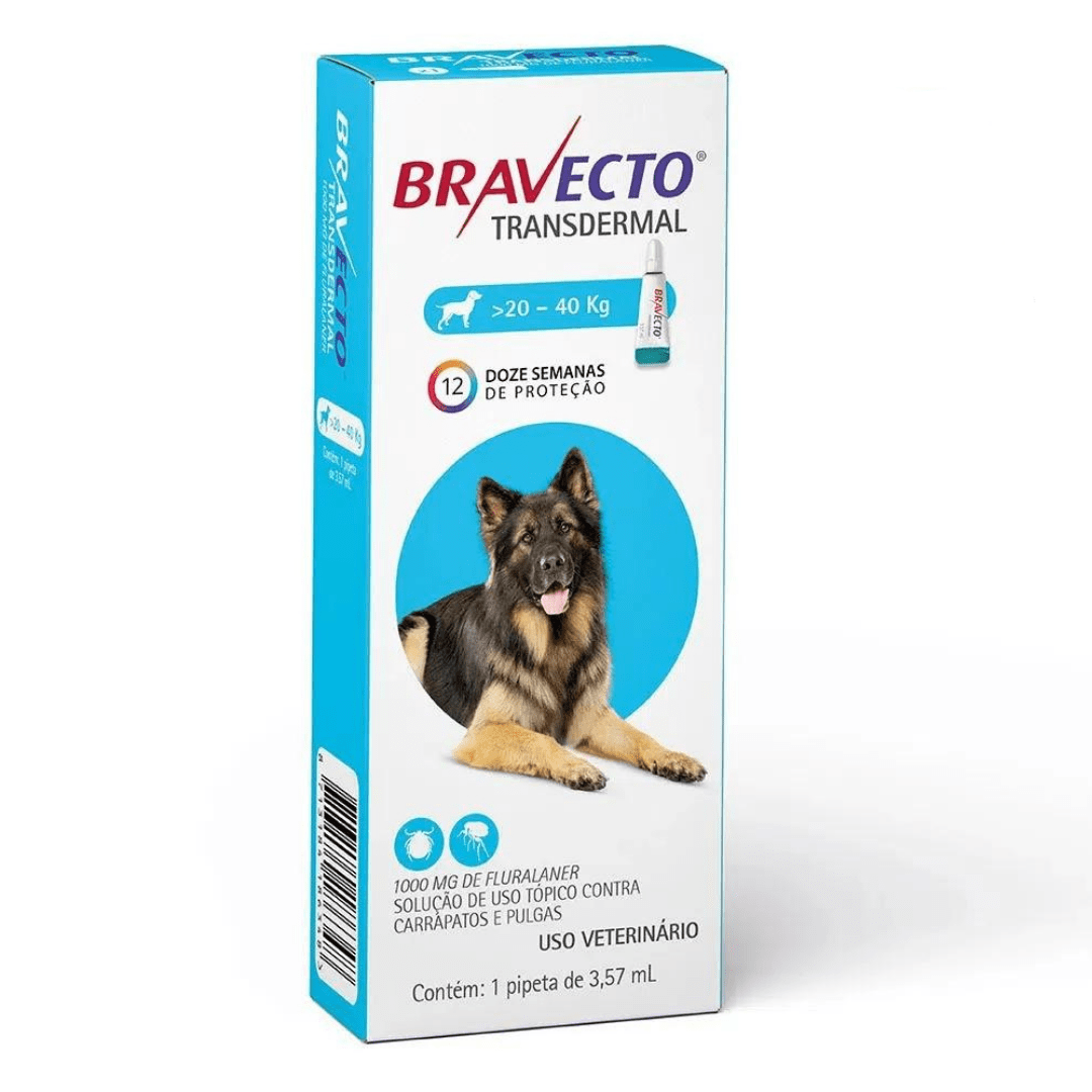 Bravecto 1000mg (20 Até 40kg) - Msd