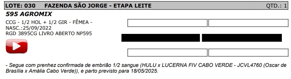 LOTE 30 - AGROMIX - NP 595