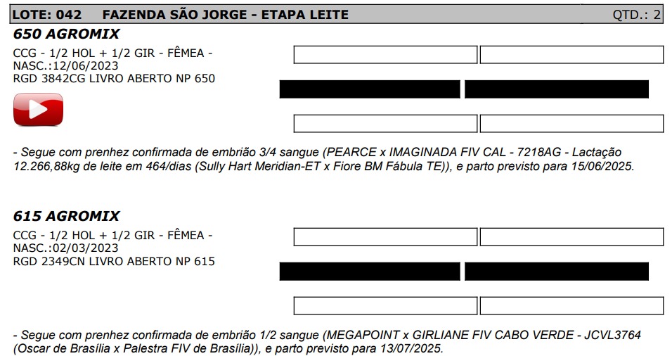 LOTE 42 - AGROMIX - NP 650 / AGROMIX - NP 615