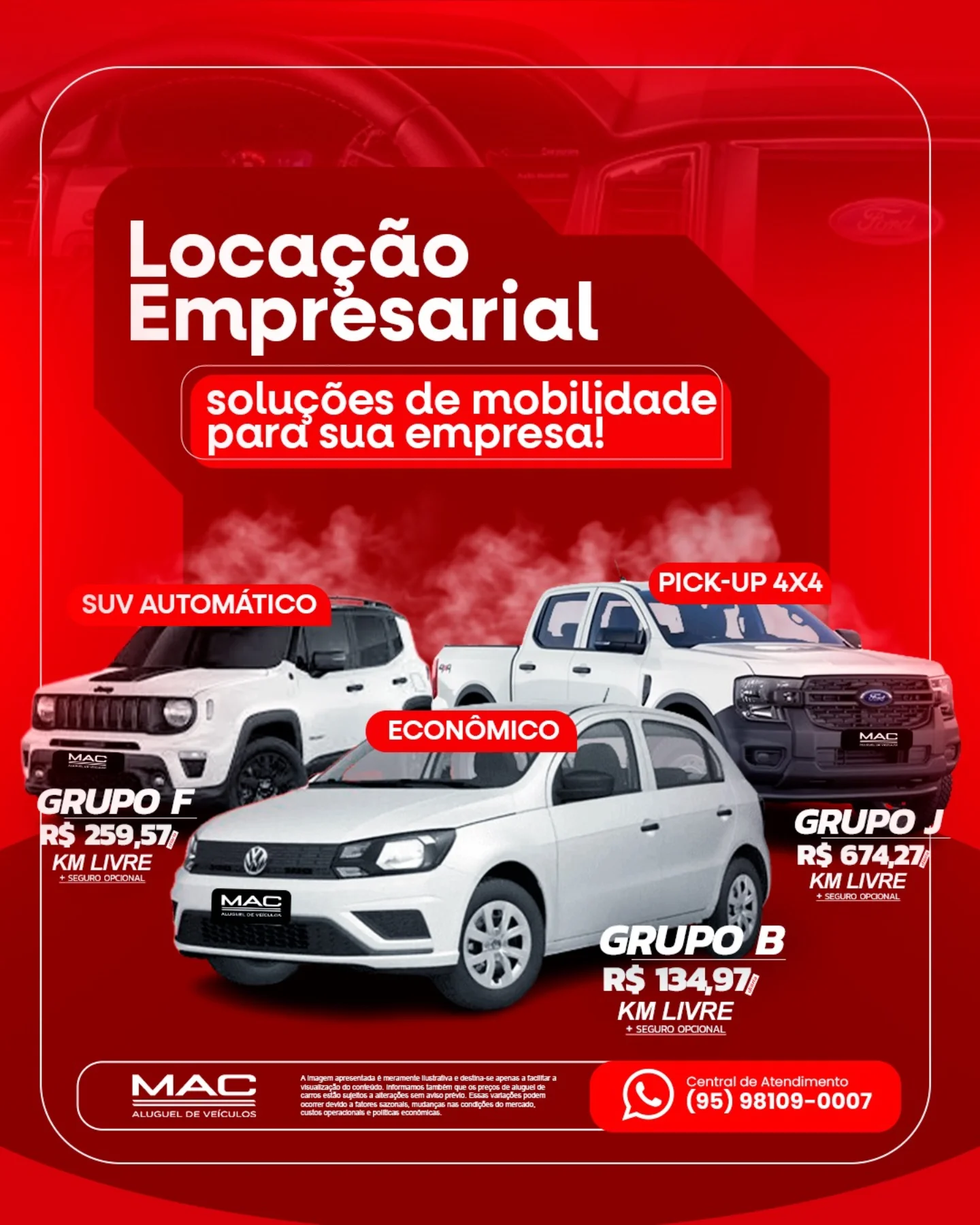 Aluguel de Carro - Empresarial