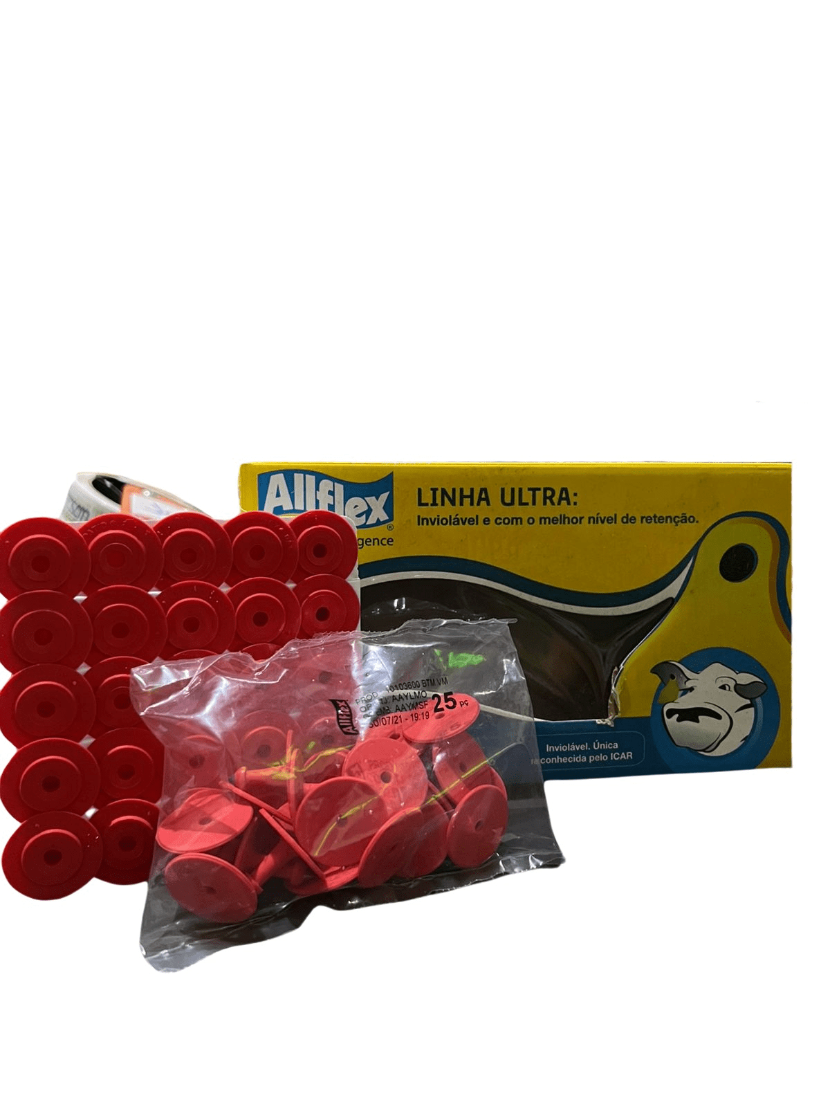 Conjunto Botton Btm Bsf Vermelho C/25 - Allflex