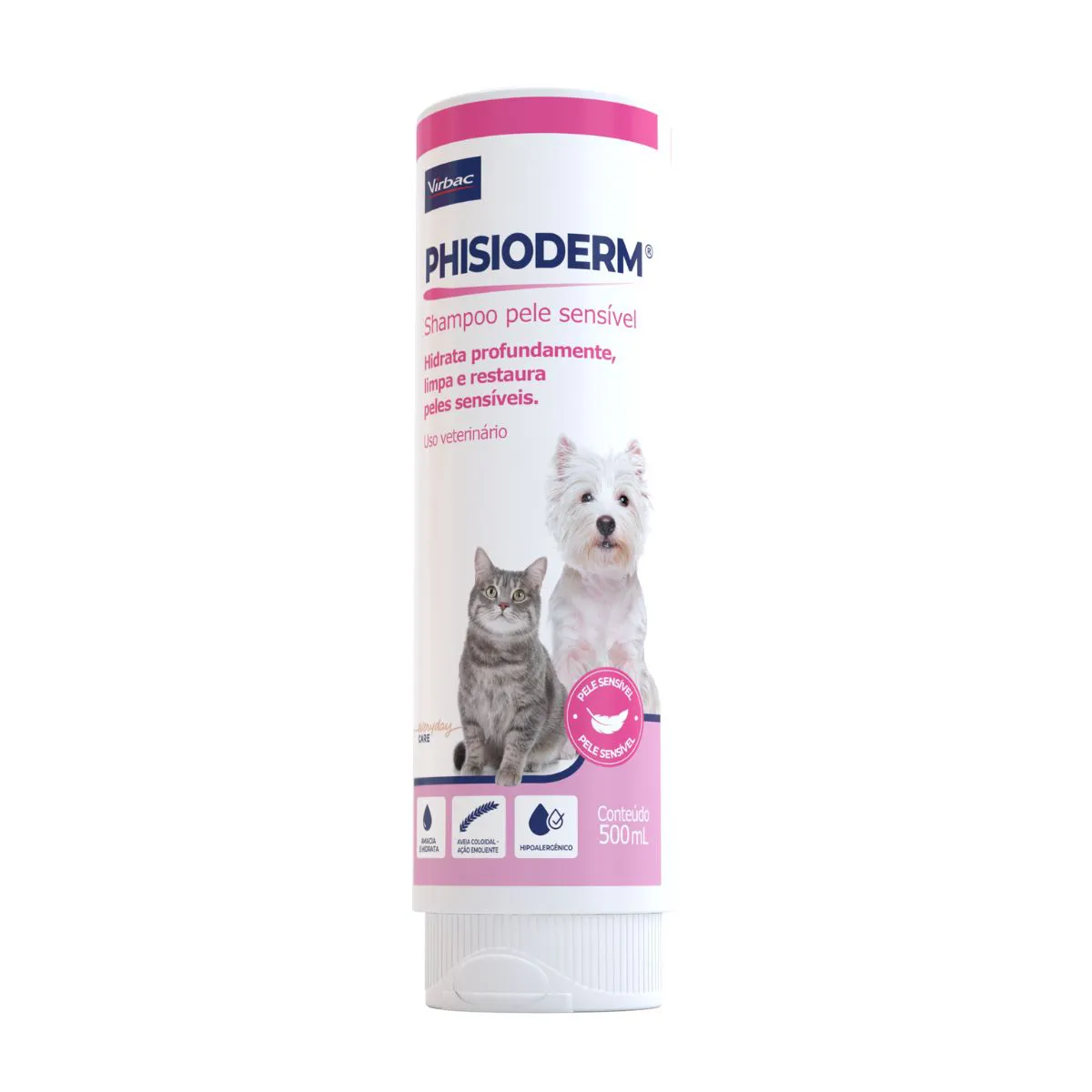Phisioderm Shampoo Pele Sensível P/cães E Gatos 500ml - Virbac