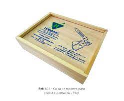 Estojo De Madeira P/pistola /c/divisão - Hoppner