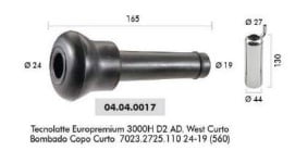 Teteira Borracha West Curto Wcb 24x19 C/4 - Tecnolatte