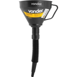 Funil Plástico Preto Flexível 160mm - Vonder
