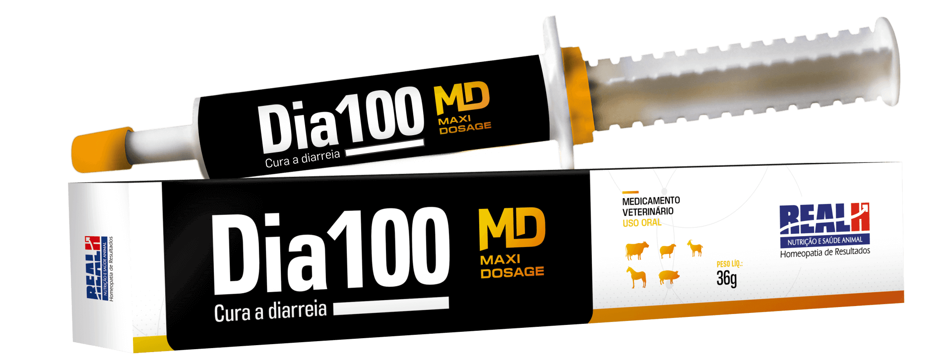 Dia 100 Cura Diarreia - 36g - Realh