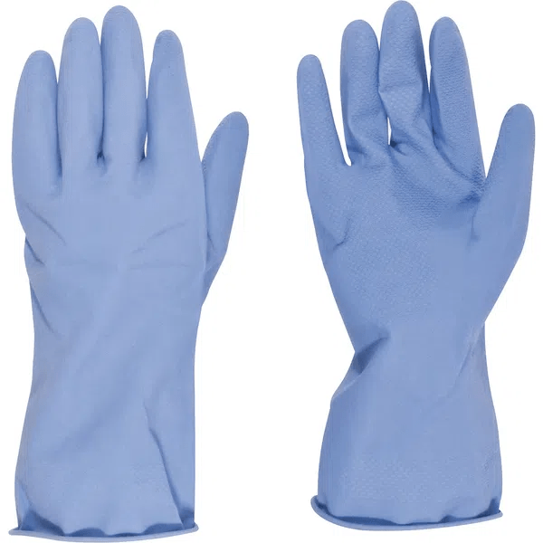 Luva Limpeza Latex Tam. P Azul Com Forro - Ca 36846 - Nove 45