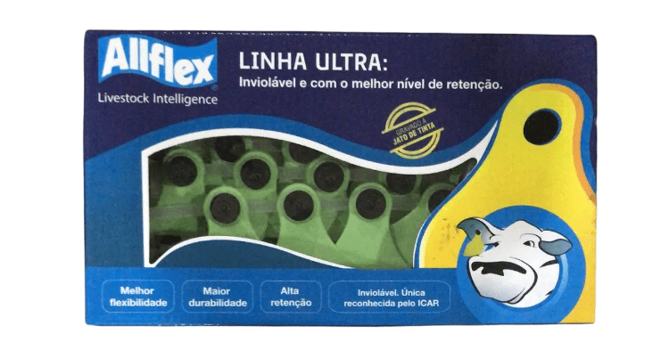 Brinco Grande Liso Verde C/25 - Allflex