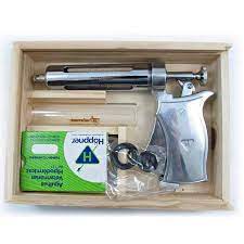 Pistola Aut. 30ml Estojo De Madeira Completo - Hoppner