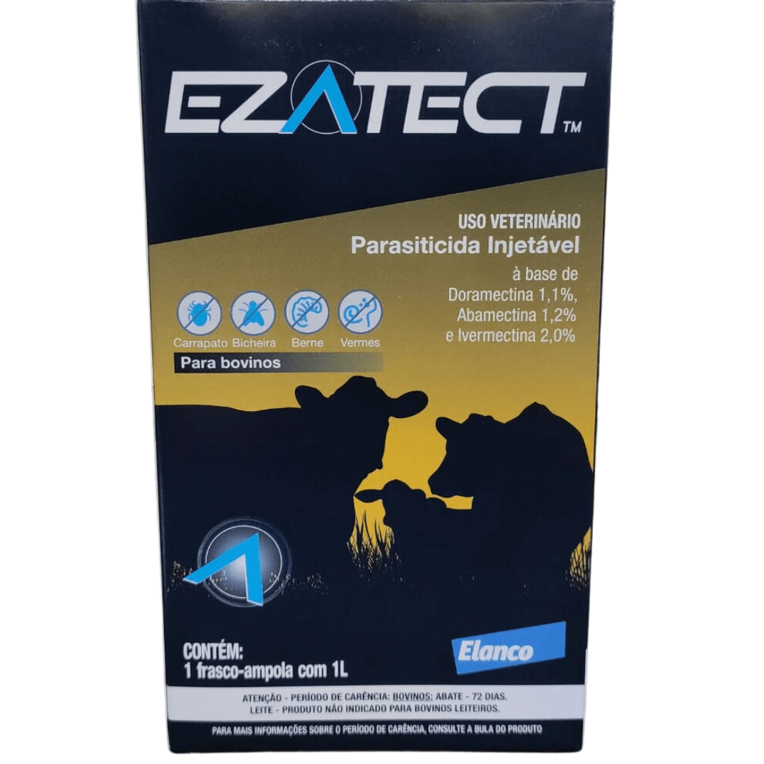 Ezatect Parasiticida Inj 1l Doramectina 1,1%/abamectina 1,2%/ivermectina 2,0% - Elanco