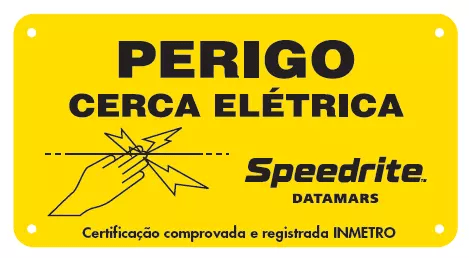 Placa Indicativa Cerca Eletr - Speedrite