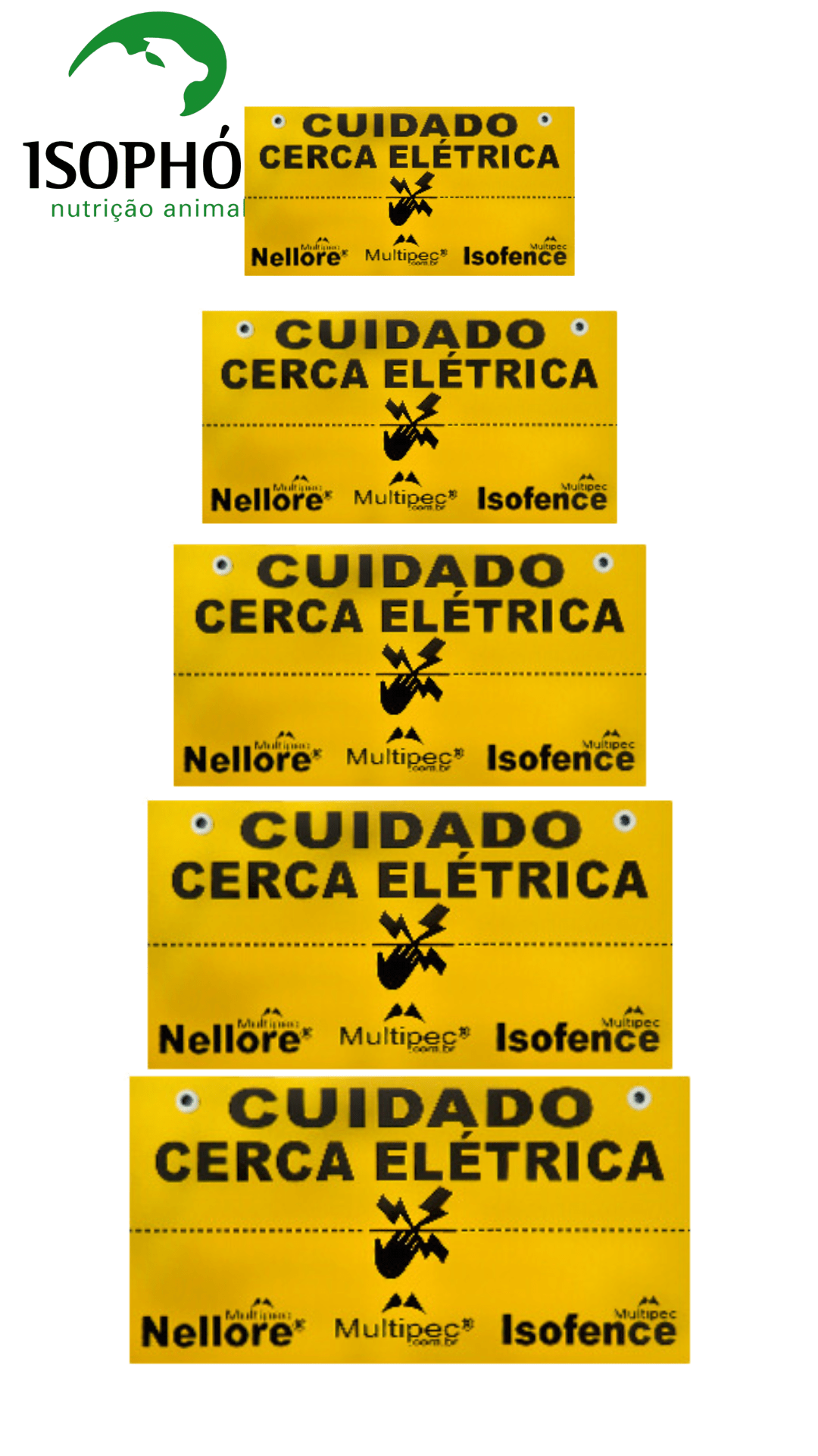 Placa De Advertência Com 5 - Nellore