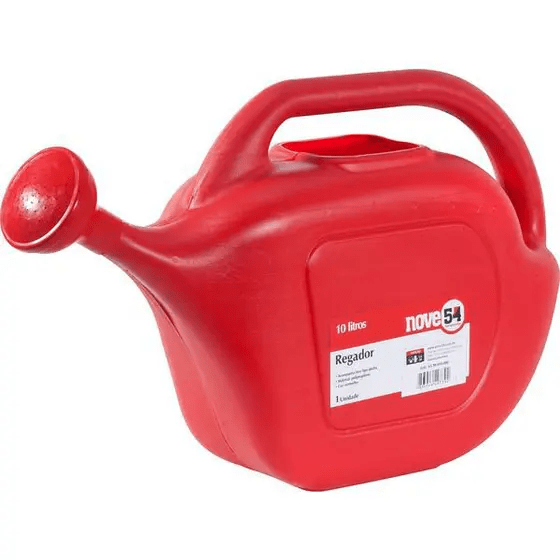 Regador Plástico Vermelho 10l - Nove 54