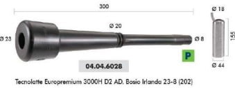Teteira Borracha H3000 Ad.bosio Irlanda 23x8 C/4 - Agrozootec