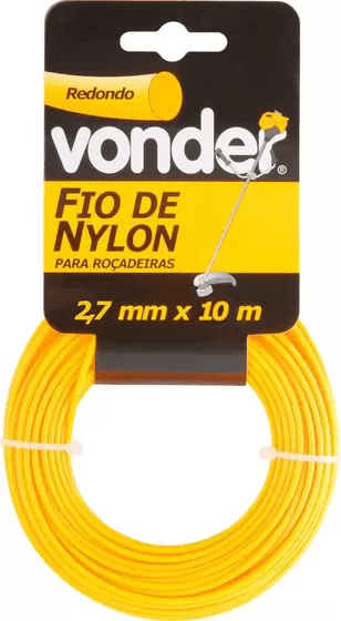 Fio De Nylon 2,7mmx10m Redondo - Vonder