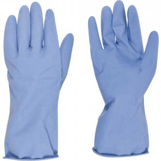 Luva Limpeza Látex Tam. G Azul Com Forro - Ca 36846 - Nove 45