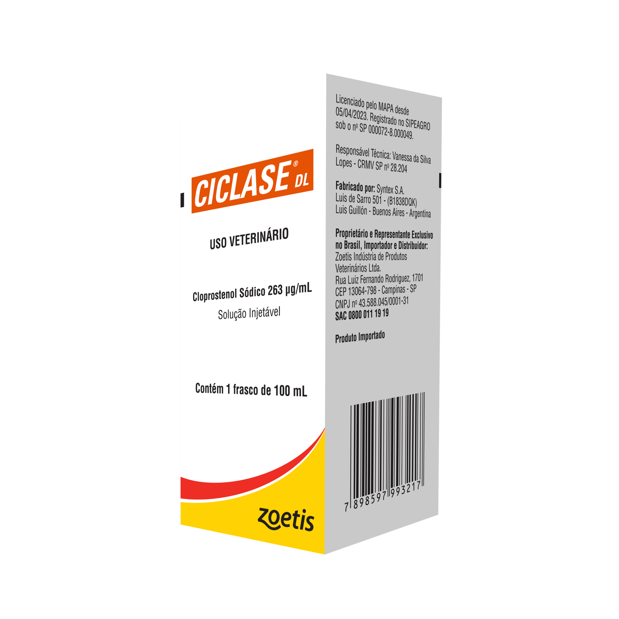 Ciclase Cloprostenol Sódico 100ml - Zoetis