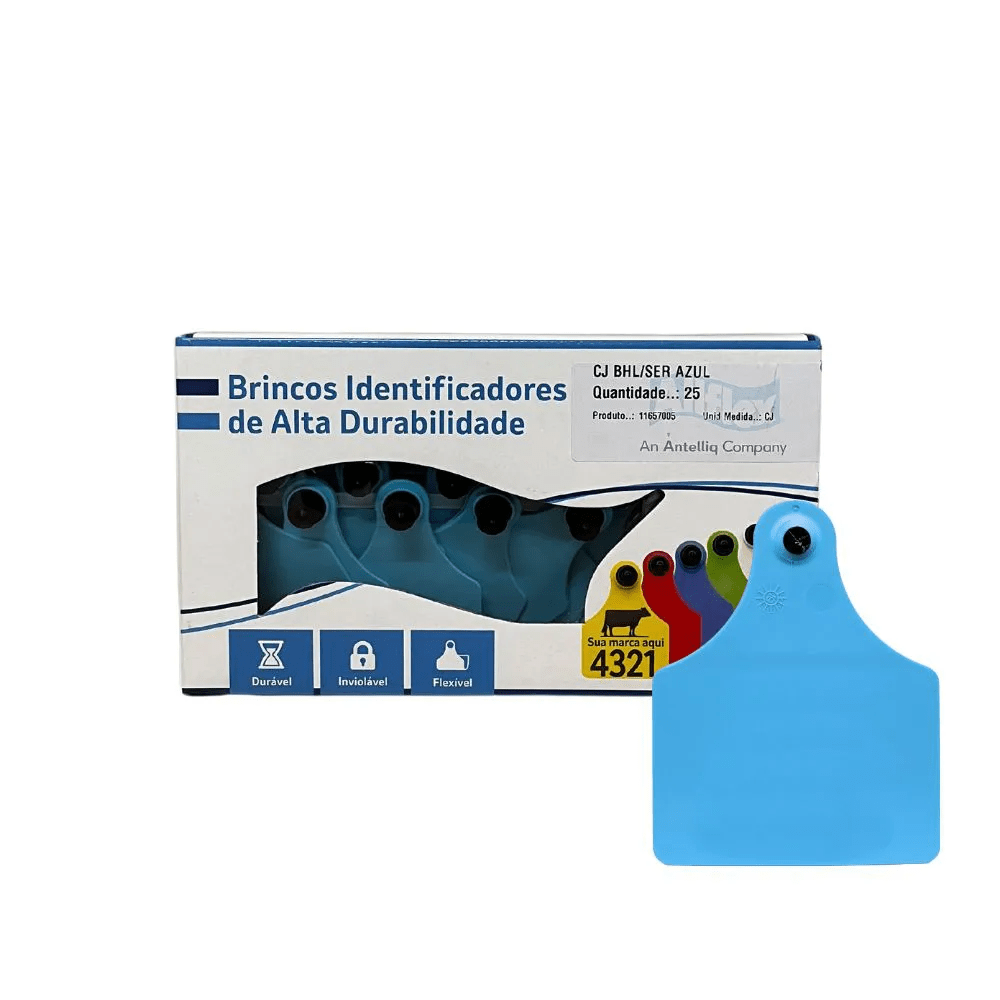 Brinco Brucelose Rb51 Azul Unitário - Allflex