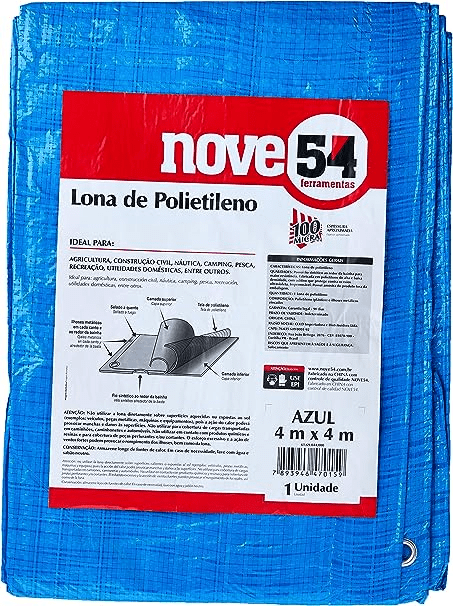 Lona 4x4 Polietileno Azul - Nove 54