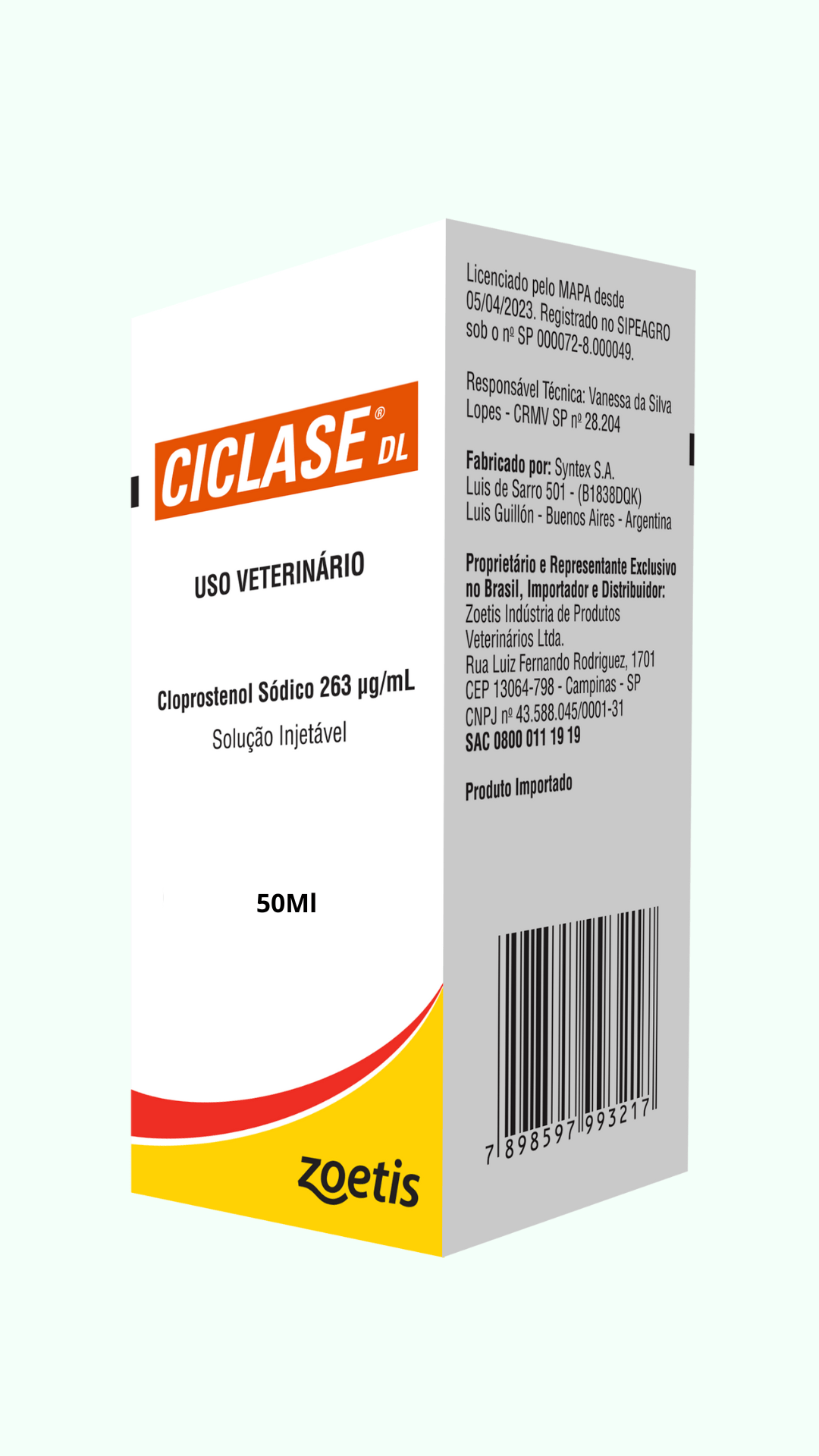 Ciclase Cloprostenol Sódico 50ml - Zoetis