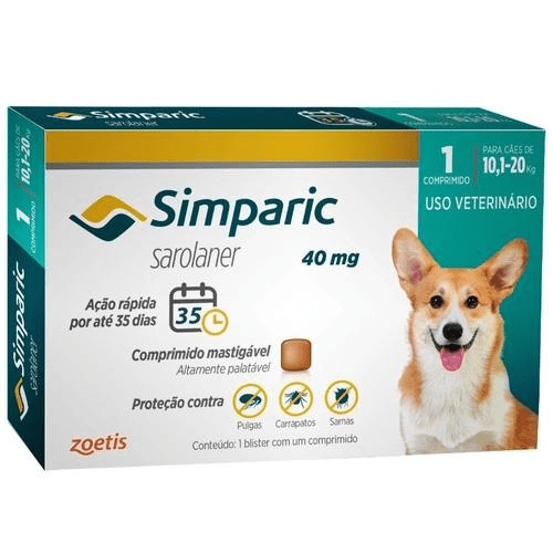 Simparic C/3 Comp. 40mg (10 A 20kg) - Simparic