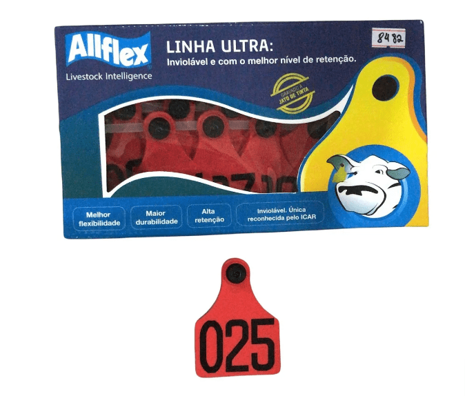 Brinco Grande C/num Verm C/25 - Allflex