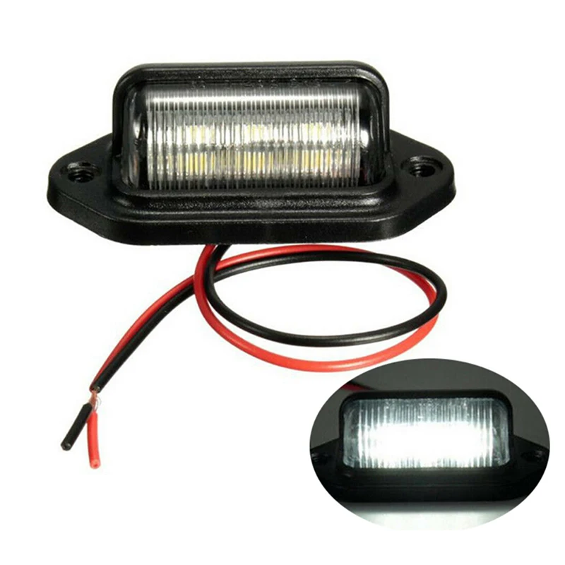 Luz De Placa LED Caminhão Carro Carreta Lanterna 6 Leds