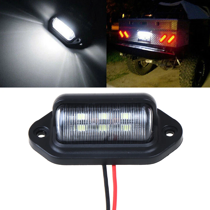 Luz De Placa LED Caminhão Carro Carreta Lanterna 6 Leds