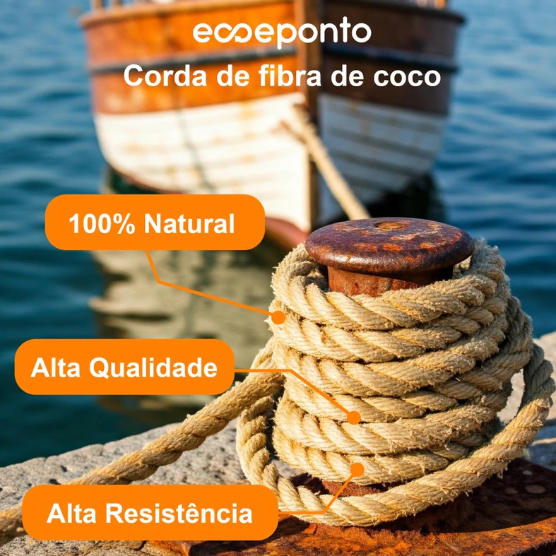 CORDÃO COCOFIBER PREMIUM - ALTA QUALIDADE E RESISTÊNCIA - 25 METROS