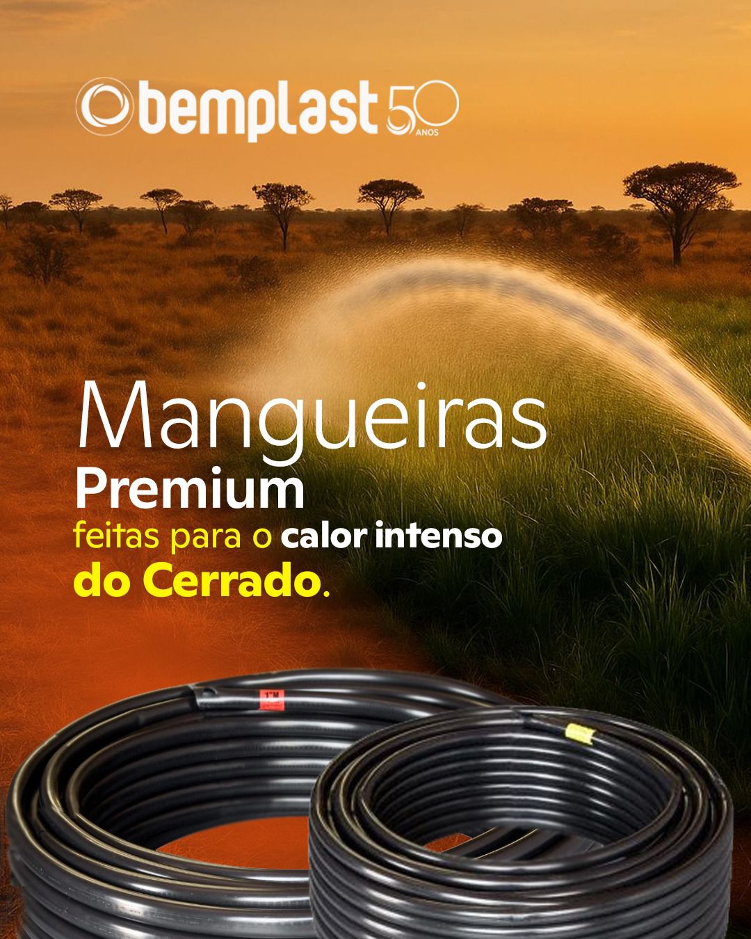 Mangueiras para irrigação de 1/2" até 3"