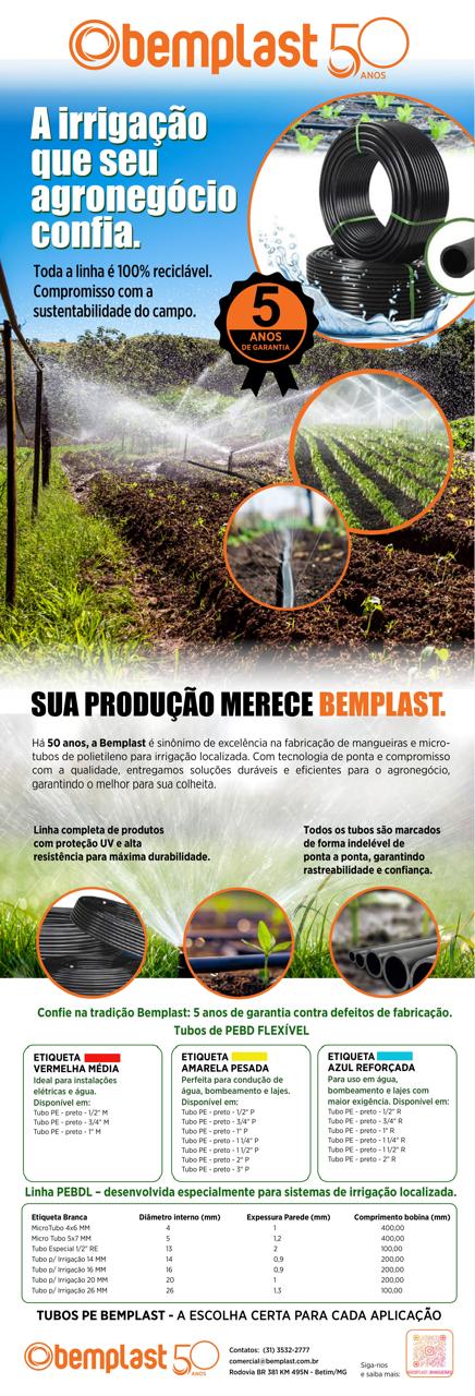Mangueiras para irrigação de 1/2" até 3"