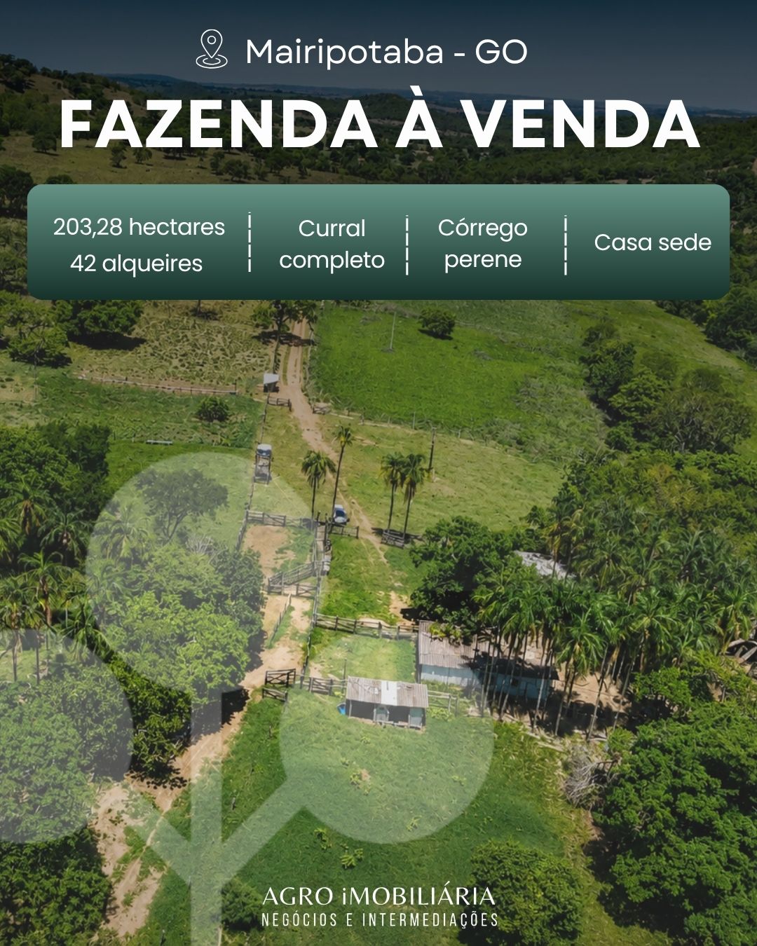 FAZENDA  À VENDA EM MAIRIPOTABA - GO