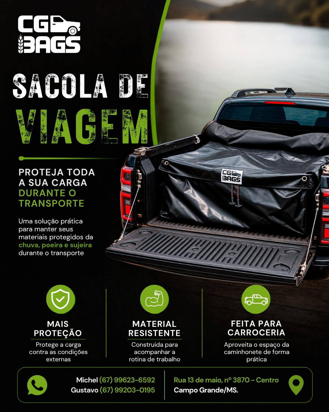 lona de carroceria para caminhonetes