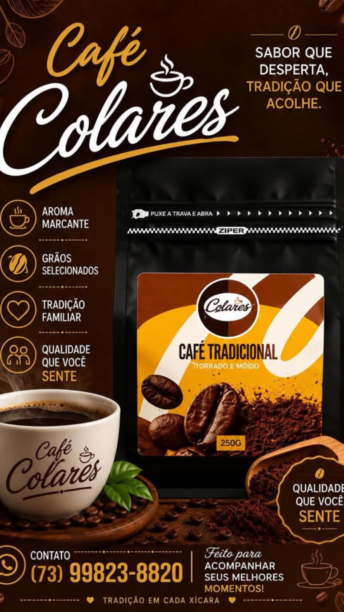 Café Colares torrado e moido