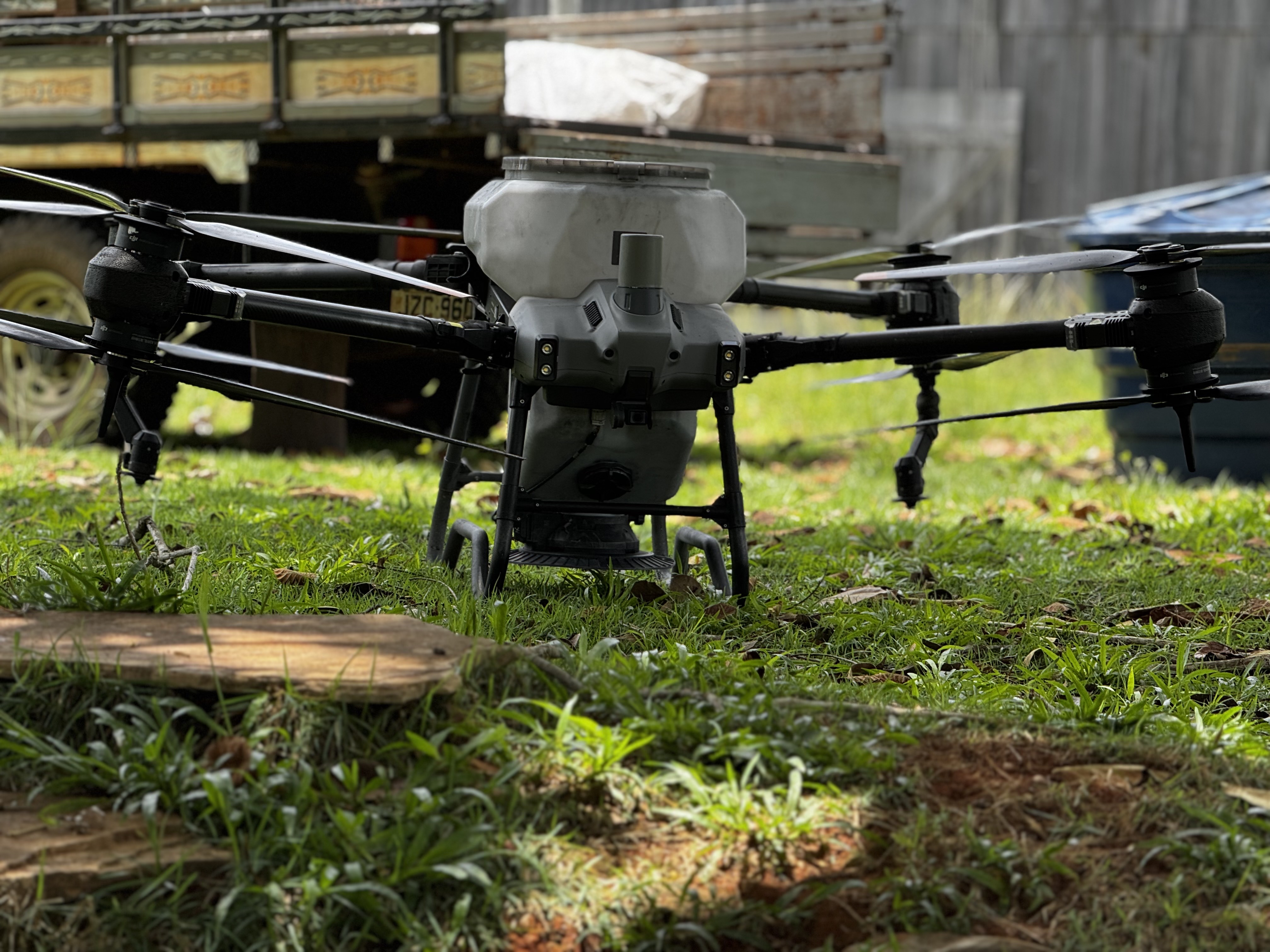 aplicação com drone